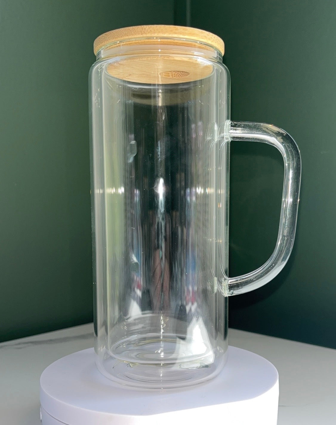 20 oz custom glass with handle reserve for live show!